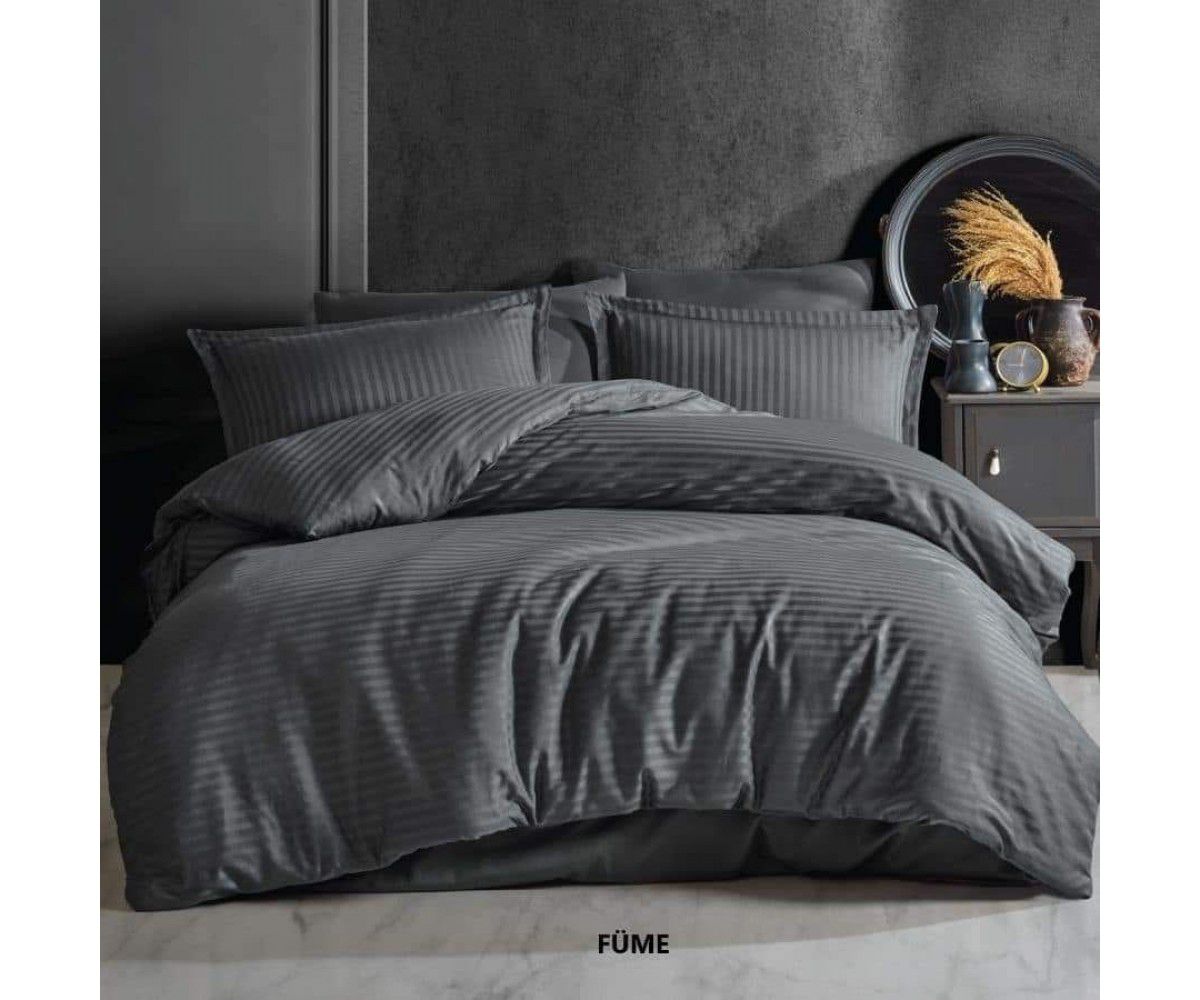 Füme Eco Saten Nevresim Takımı
